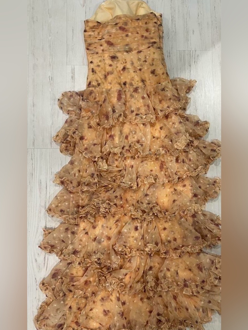 Yellow Floral Ruffle Tiered Dress - Women - Picture 4 of 5